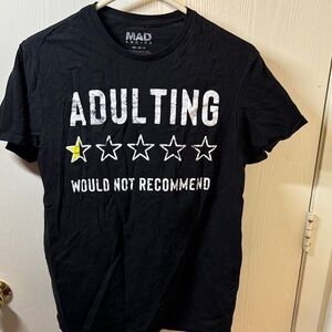 MAD Engine Black 'Adulting' Star Tee